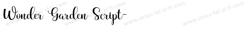 Wonder Garden Script字体转换